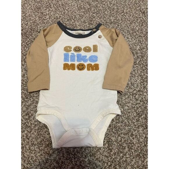 Rabbit & Bear Unisex Long Sleeve Onesie 6-9 Months Multicolor - Picture 1 of 2